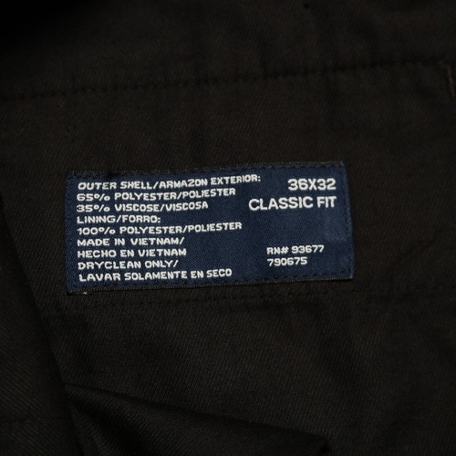 JC Penney Men's Black Pinstripe Classic Fit Dress Pants Size 36x32 - Picture 9 of 10