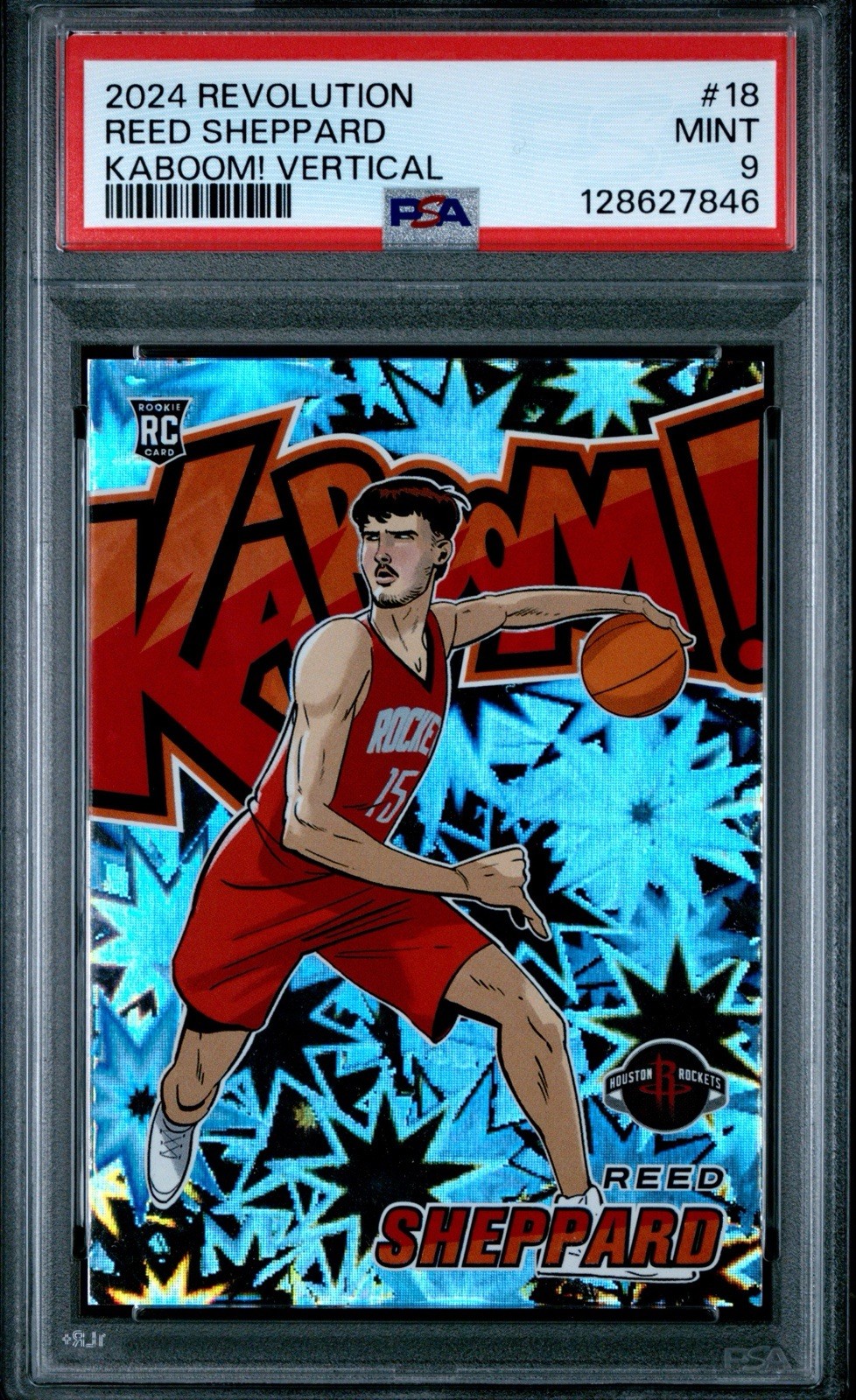 2024-25 Panini Revolution - Kaboom! Vertical Reed Sheppard #18 (RC)