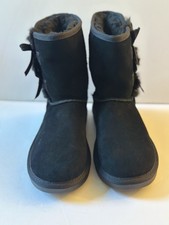 Koolaburra By UGG Boots Youth 4 Victoria Short Winter Ankle 1019372 Black Suede
