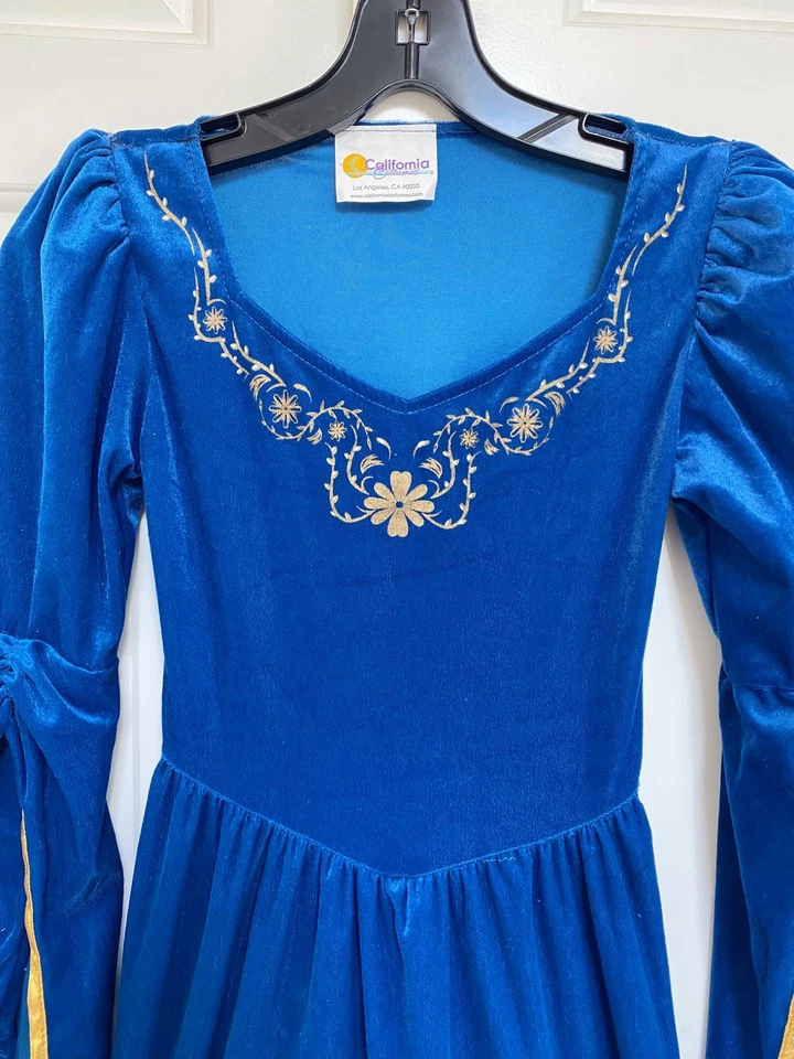 Disfraz de fiesta realeza renacentista azul para niña talla mediana Foto 2 de 4