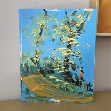 Original Art Painting Artist Signed Morris Katz Impasto 8x10 