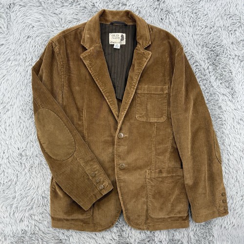 Old Navy Cord Blazer Herren M braun Y2K 2006 Ellenbogen Patch dekonstruiert Opa