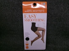 Warners Easy Smoothing Tights Womens M Sheer Shaping 20 DEN Black 1 Pair Control