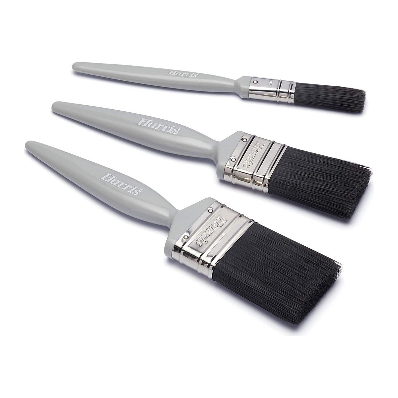 Harris Essentials Woodwork Gloss Paint Brush Set 3 Pack - Image 4