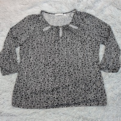 Notations Shirt Womens XL Blouse Top Career Casual Soft Comfort Lightweight