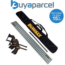 DeWalt DWS5022 1.5m Guide Rail for Plunge Saws + DWS5026 Clamps + Bag + Fixings