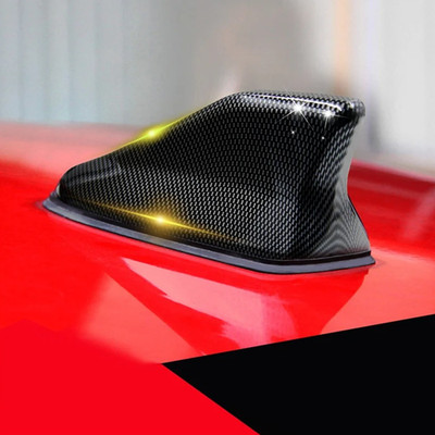 1 pc Car Shark Fin Antenna Carbon Fiber Look AM FM Signal Booster