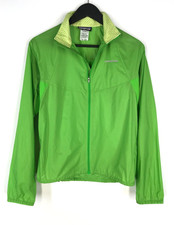 Women's Patagonia Lightweight Windbreaker Running Jacket Green Hiking Size S