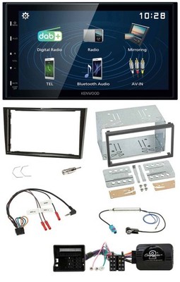 Kenwood 2DIN Bluetooth Steering Wheel USB DAB Car Stereo for Vauxhall Zafira Corsa D Astra H