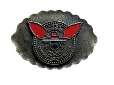1976 Chevrolet Bicentennial Belt Buckle Chevy Eagle Logo R Roberts USA RARE GMAD