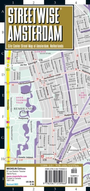 Streetwise Amsterdam Map Laminated