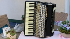 Hohner Akordeon Atlantic IV de Luxe Stan kolekcjonerski Skórzany pasek Walizka
