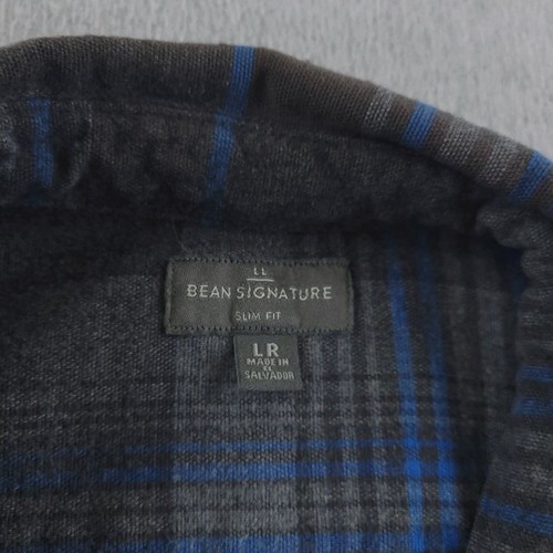 Camisa LL Bean Signature Para Hombres Grande Franela a Cuadros Calce Ajustado Gamuza Tela Chamarra - Imagen 4 de 12