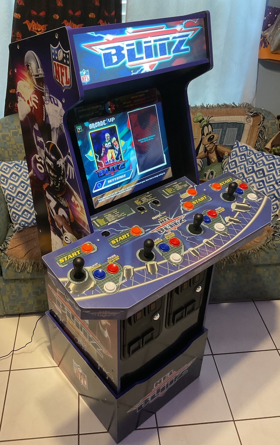 Arcade 1Up NFL Blitz 4-Player Arcade With Riser EXCELLENT CONDITION 🏈🔥