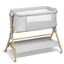 3 in 1 Baby Bassinet with Wheels, Portable Bedside Sleeper for Baby 3 Adjusta...