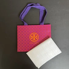 NEW Tory Burch Gift Shopping Bag Tote & Logo Paper Tissue 9'' x 7'' x 3.5''
