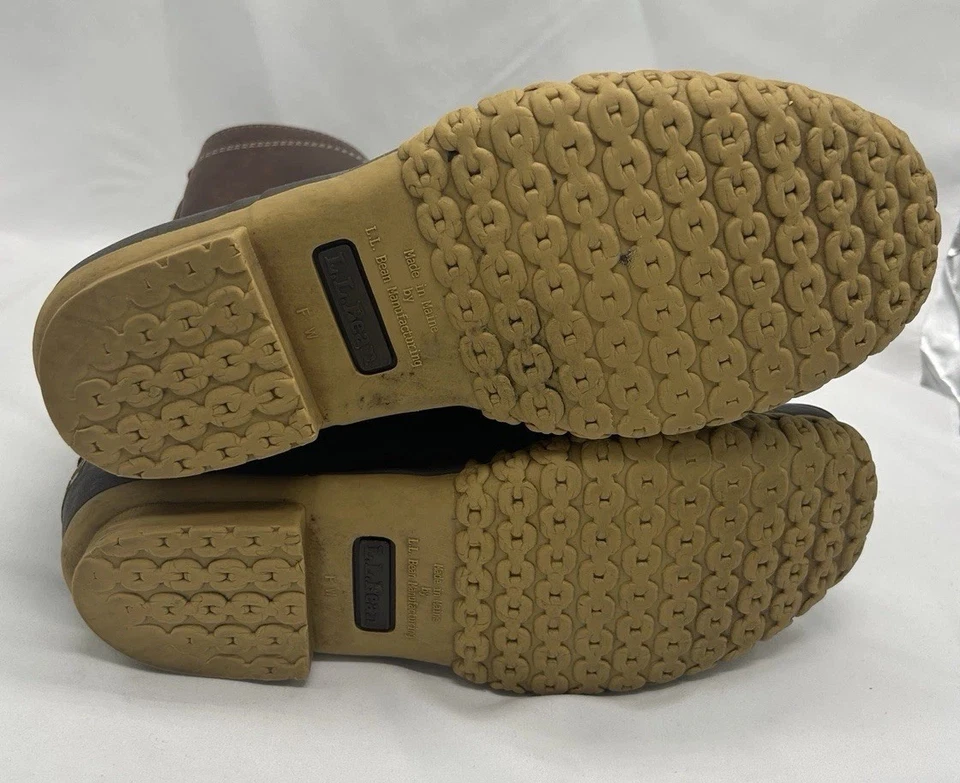 LL Bean Bean ботинки утка охоты ботинки кожи мужской размер 8,5 M сделано в США новый - Изображение 3 из 4