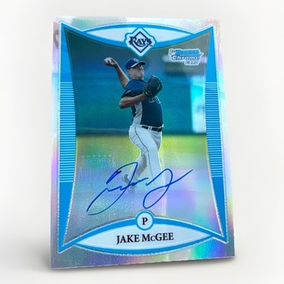 2008 Bowman Chrome Jake McGee Auto Refractor /500 BCP274 Rays