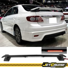 Fits 09-13 Toyota Corolla Sedan Trunk Spoiler W Led 3rd Brake Light Matte Black Fits 09-13 Toyota Corolla Sedan Trunk Spoiler W Led 3rd Brake Light Matte Black
