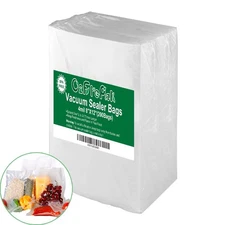 200 Quart Size 8" x 12" 4mil Thick Vacuum Sealer Bags with BPA Free and Punct...