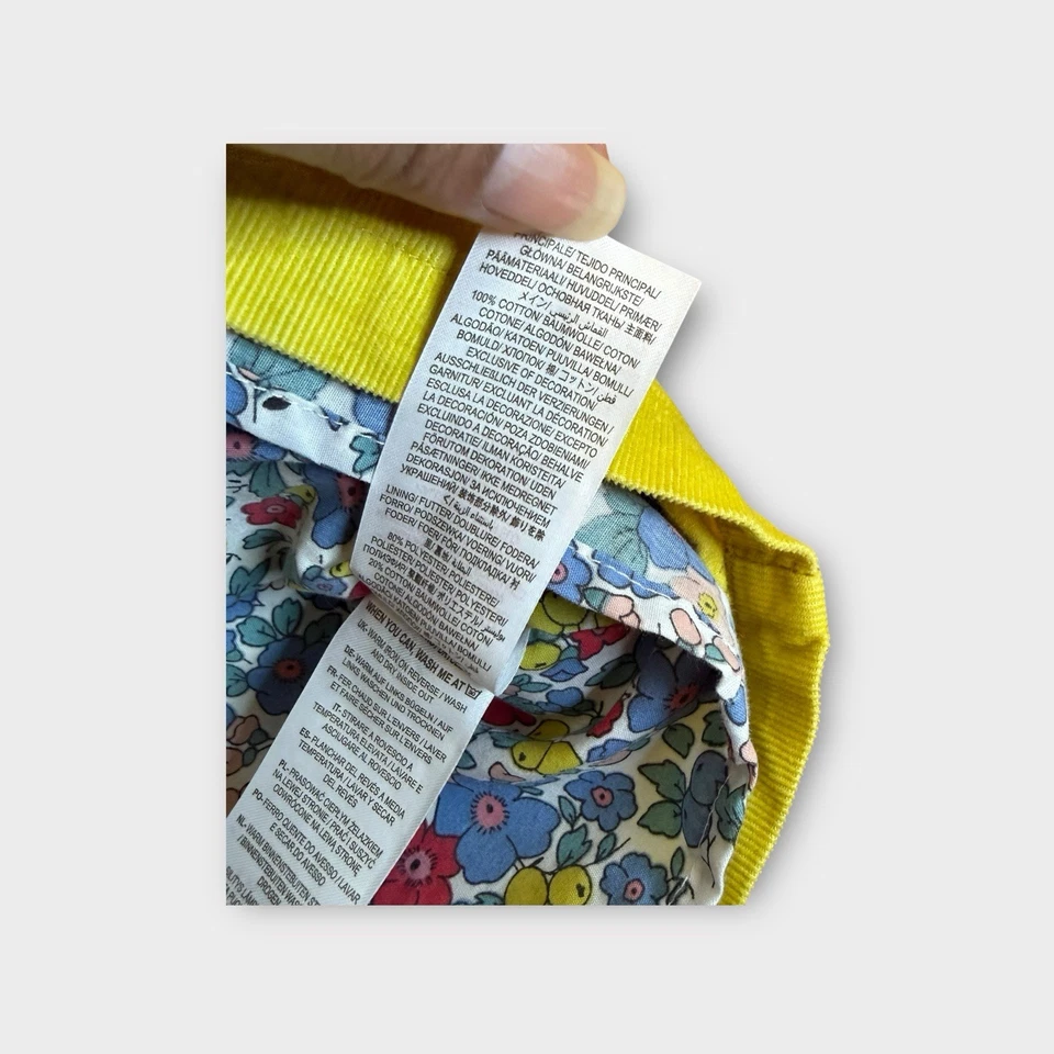 Vestido Delantal Mini Boden Amarillo Rayas Apliques de Abeja Foto 3 de 4