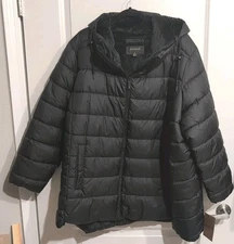 Weatherproof Puffer Black Coat Jacket Zipper Front Size 3X Gift 