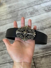 VTG STYLE HEAVY LEATHER METAL BELT