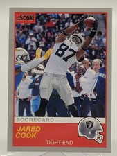 2019 SCORE JARED COOK SCORECARD FOOTBALL CARD RAIDERS NFL 34 panini 