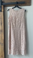 NWT Ralph Lauren Soft Pink Sleeveless Lace Dress- Size 14