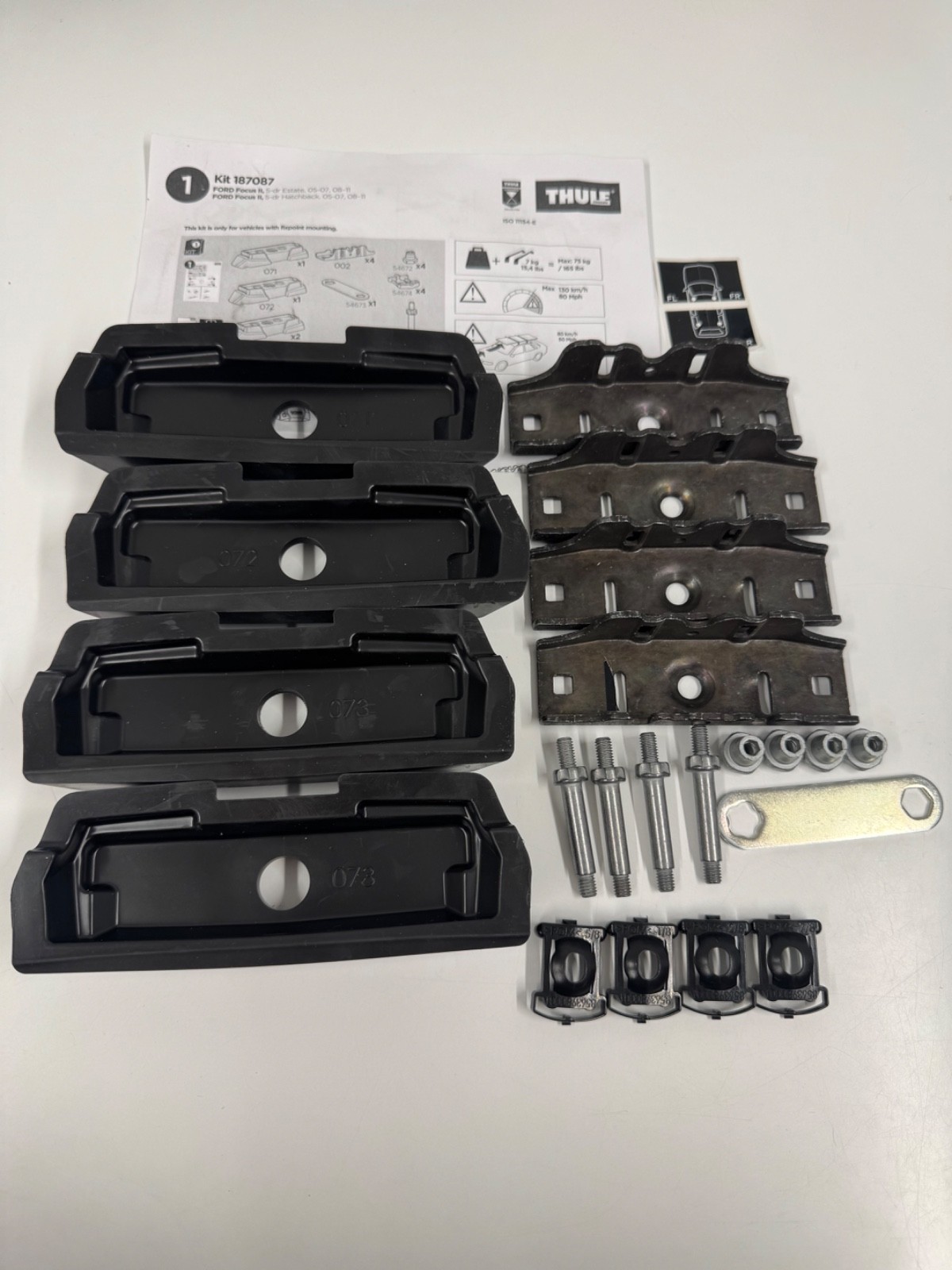 THULE FITTING KIT 7087 used no box fits FORD Focus II 5-dr Hatchback 05-07 08–11