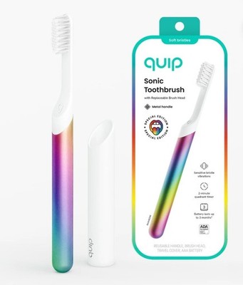 quip Sonic Electric Toothbrush Special Edition Metal Handle Timer Travel Case