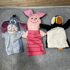 Melissa  Doug Disney Winnie the Pooh Hand Puppets Lot - Eeyore, Piglet  Toucan