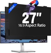 2 Pack 27 Inch Magnetic Computer Privacy Screen Filter for Monitor 16:9 Aspect
