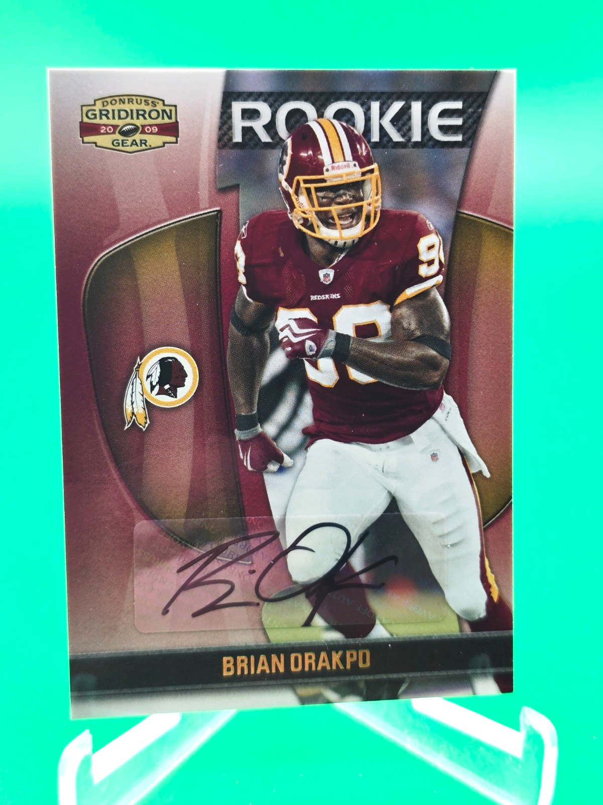 Brian Orakpo Donruss Gridiron Gear #118 Jersey Autograph