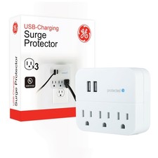 GE Surge Tap 3 Outlets 2 USB Ports 450J 14512 White