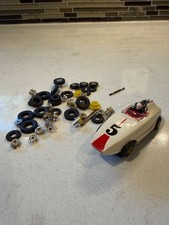 VTG Aurora T-Jet White 5 Indy Gran Prix 1361 w/Extras-Missing Roll Bar Pipes
