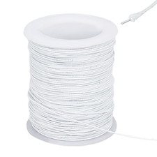 50 Yards/45.7M White Wire Cotton Covered Cloth Covered Stem Floral Wire with Met
