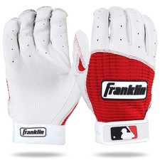 Franklin Sports Pro Classic Batting Gloves Adult Large Pearl Red Leather Grip