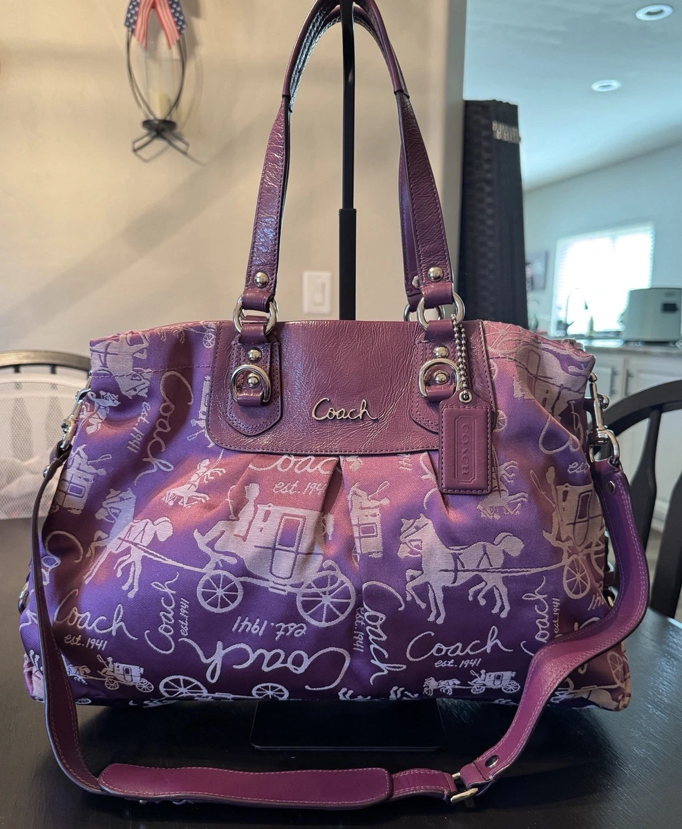Coach Ashley Canvas Exterior Satchel/Top Handle Bag Handbags
