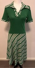 Retro 60s Vintage Midi Dress Stretch Fit N Flare No Label See Description