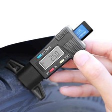 Digital Tyre Depth Gauge Tread Checker LCD Tool For Motorbike Car Van Bike Black