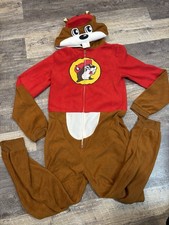 Buc-ee's Beaver One Piece Pajamas Halloween Costume Kids Size M/L