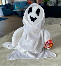 TY BEANIE BABY SHEETS - HALLOWEEN WHITE GHOST - MINT - RETIRED WITH TAGS