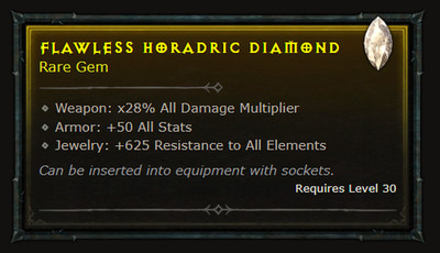 Diablo 4 Makelloser horadrischer Diamant /Flawless Horadric Diamond Softcore S13