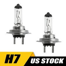 2pcs H7 Halogen 55w 12v 6500k Lowhigh Beam Headlightfog Bulb Clear -more Light