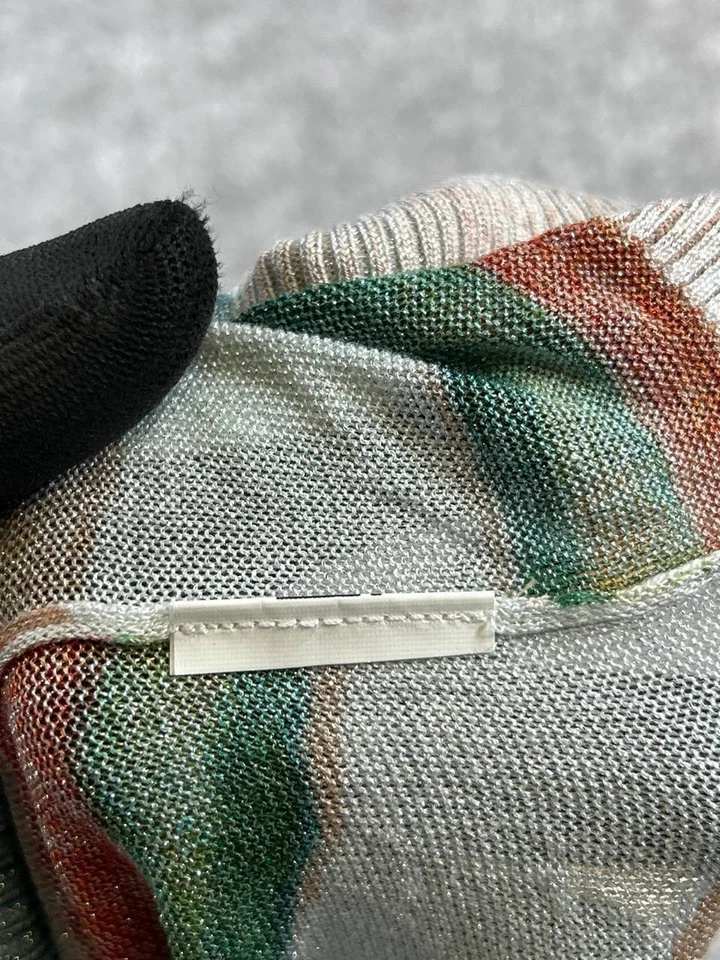 Suéter Desigual Mujer Grande Verde Naranja Tejido Pullover * Foto 4 de 4