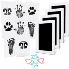 4-Pack Baby Inkless Hand and Footprint Kit Paw Nose Print Kit for Dogs Cats Pets