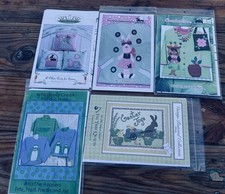 Lot Of 5 Applique Patterns Bunny Hill Designs...