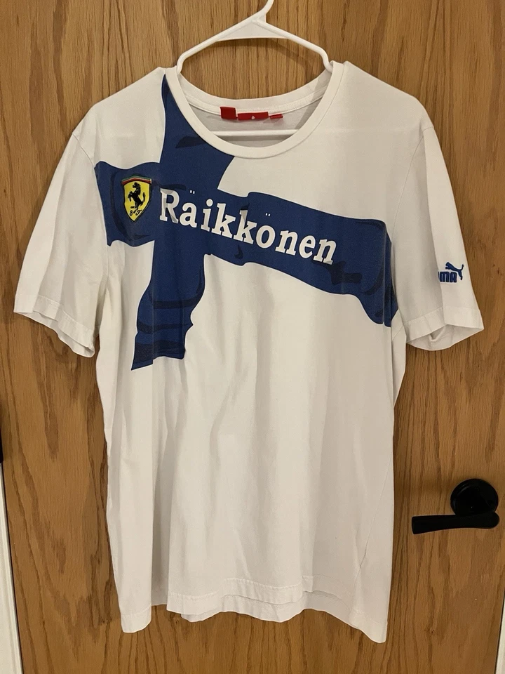 Camiseta vintage 2007 Kimi Raikkonen Puma Ferrari F1 Drivers - Talla L Foto 2 de 4