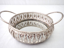 kleines Spiegel Tablett Zierschale mit Henkel Deko Konfekt Schale Ø 17 cm